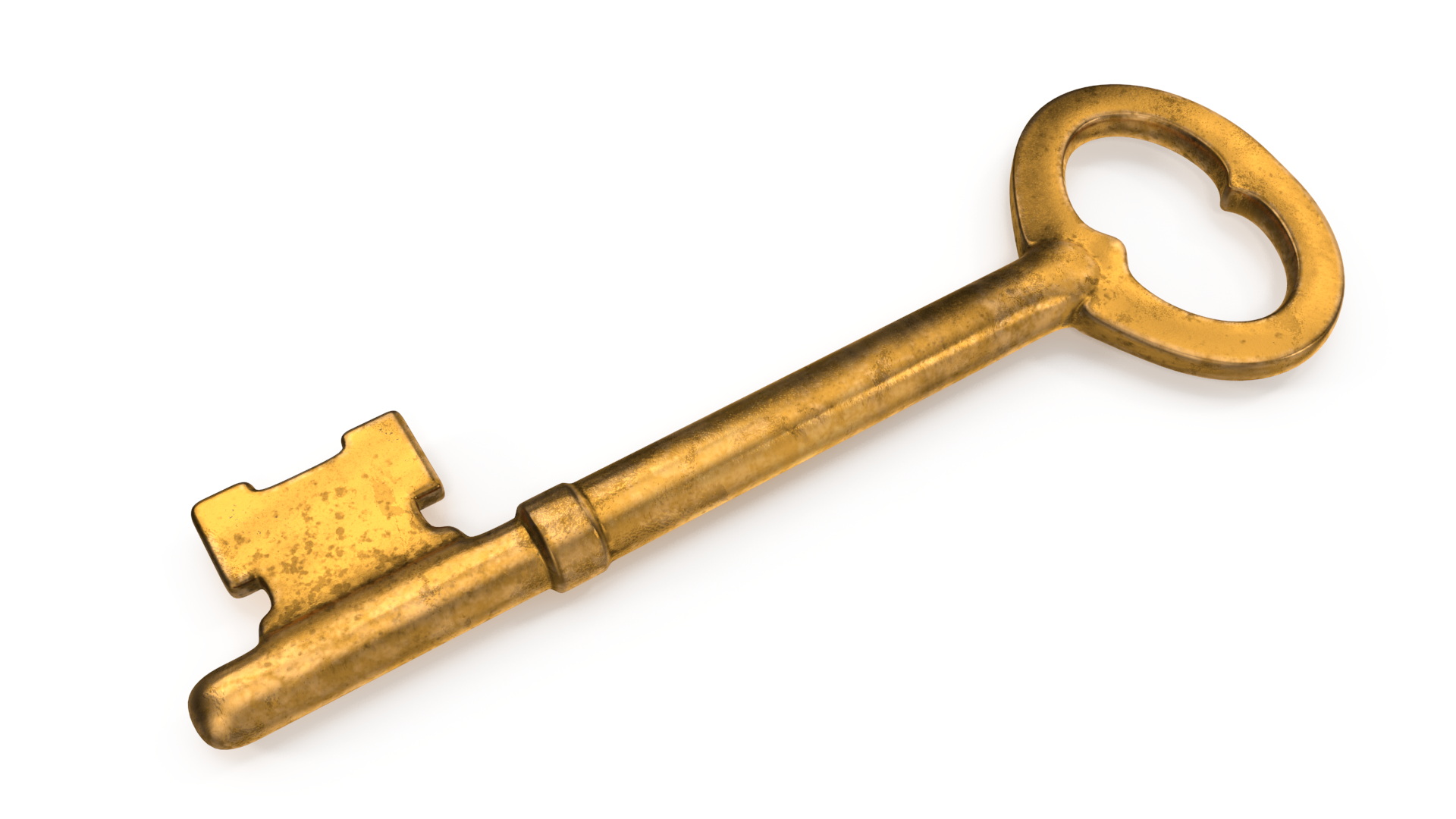 3D model Vintage Skeleton Key Gold