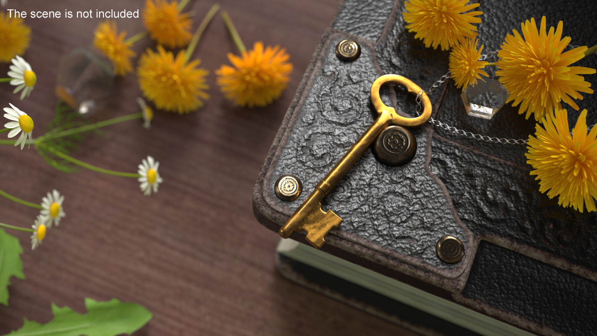 3D model Vintage Skeleton Key Gold