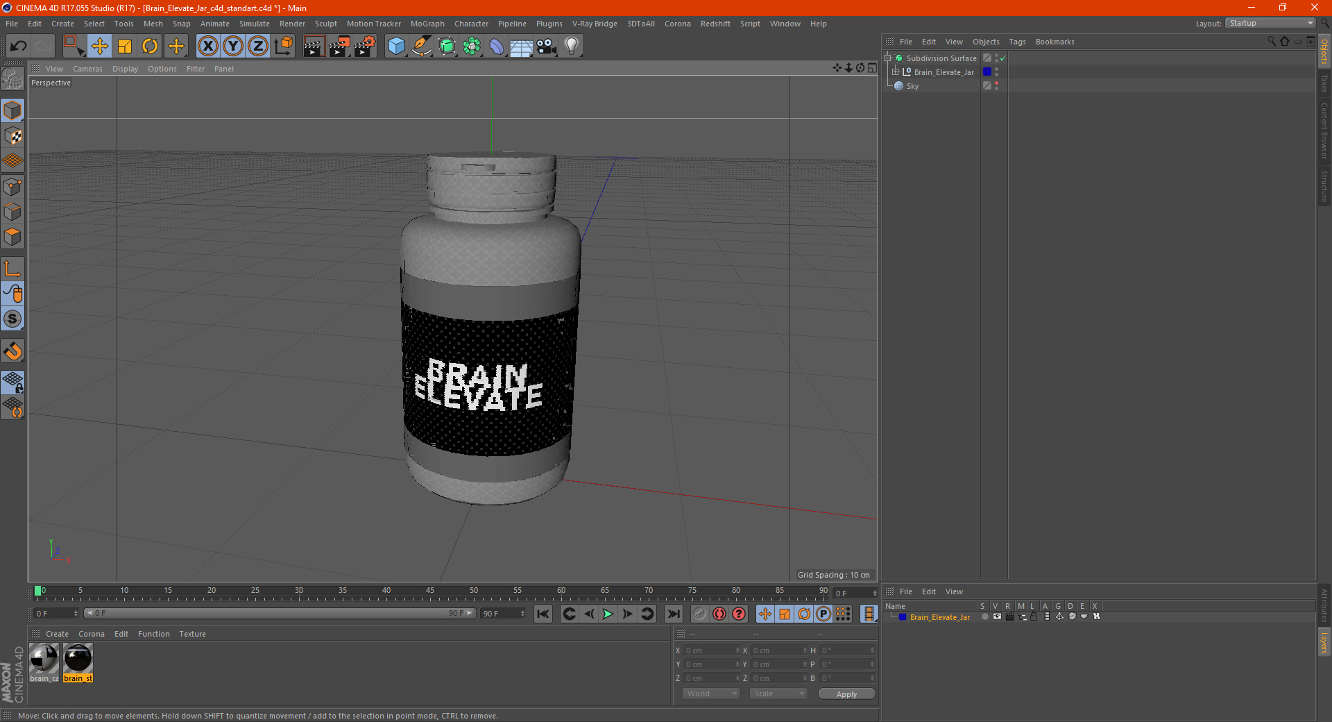 Brain Elevate Jar 3D