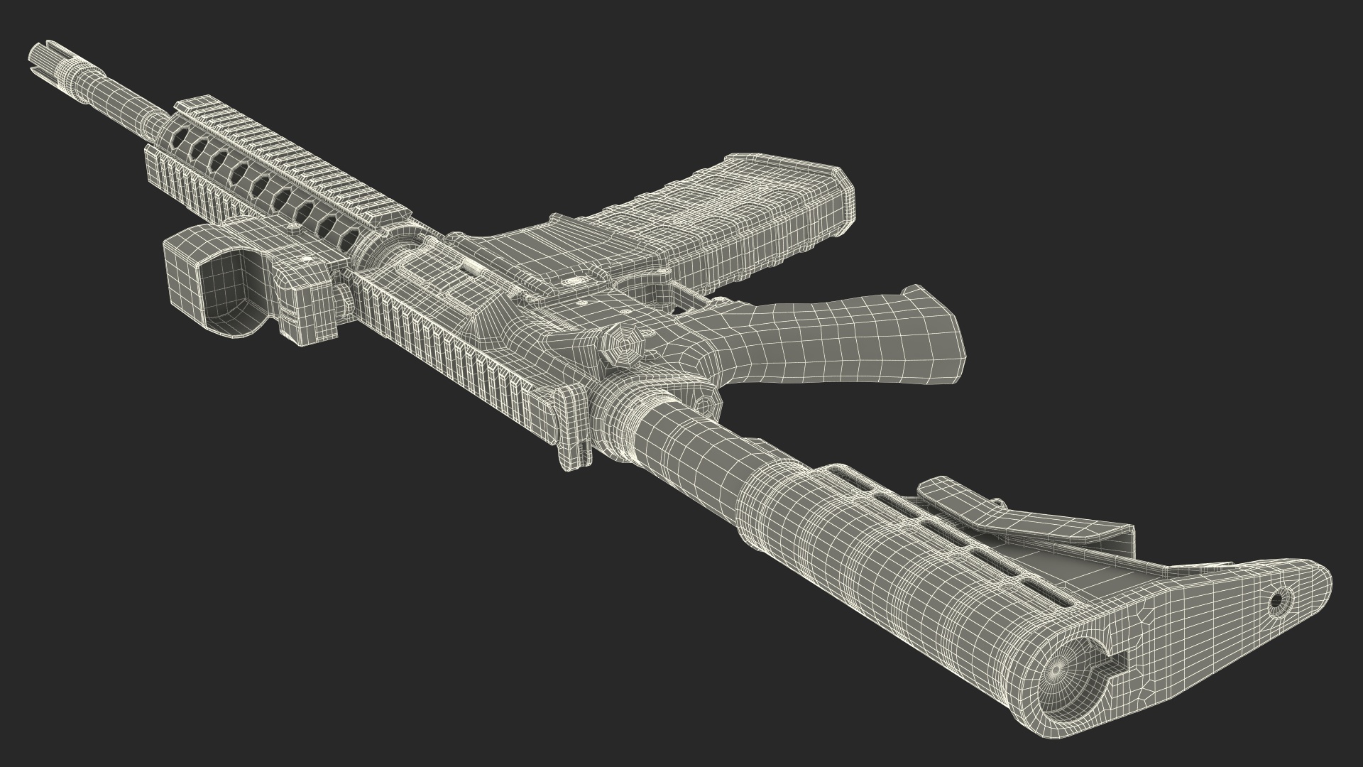 3D model Soldier in Green Camo with Night Vision Aiming Fur