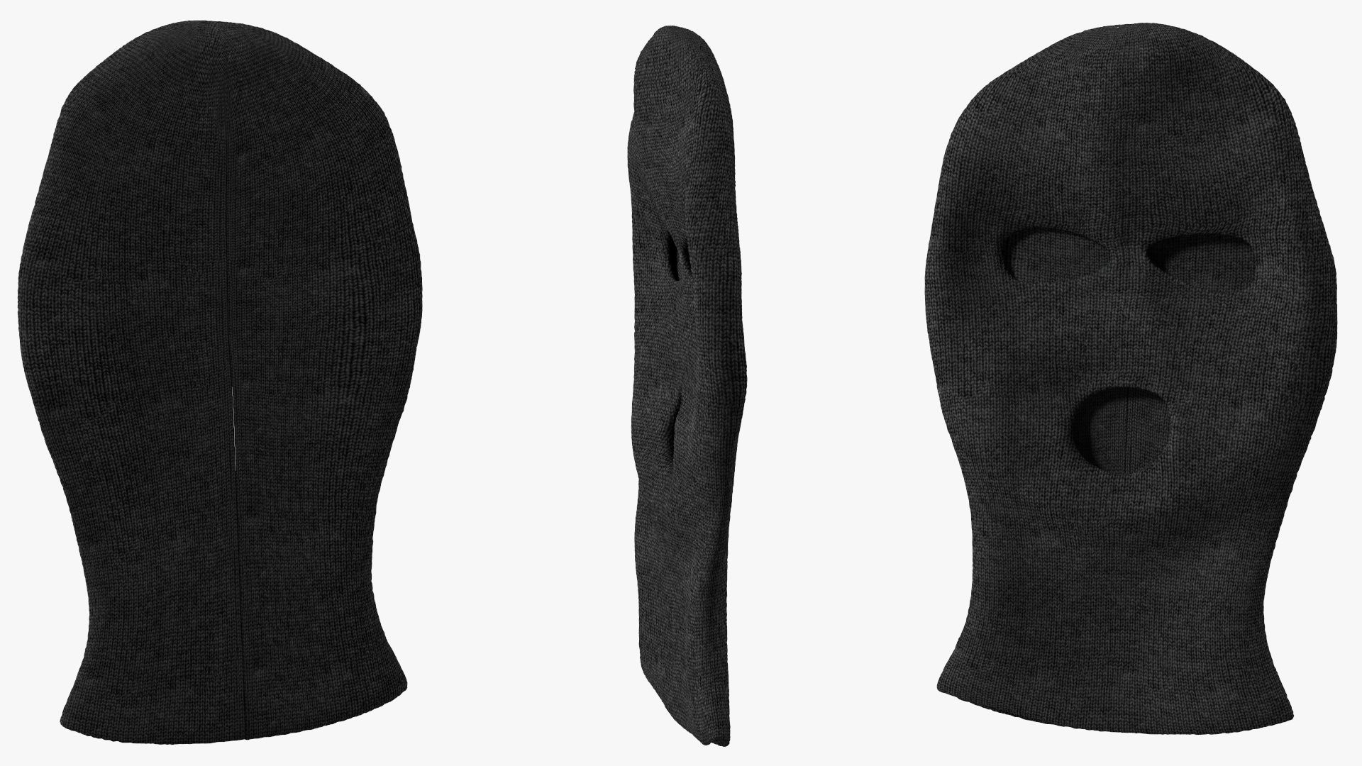 Thief Hat Balaclava Laying Black 3D