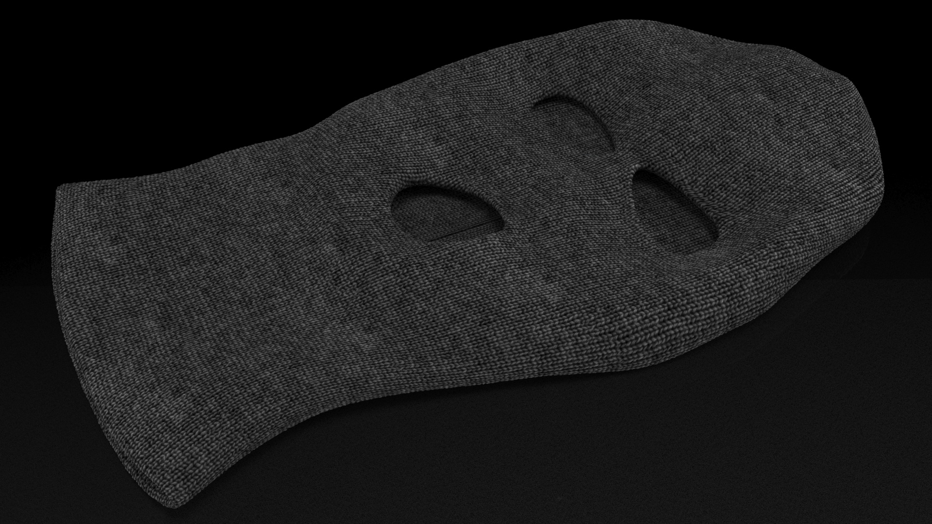 Thief Hat Balaclava Laying Black 3D