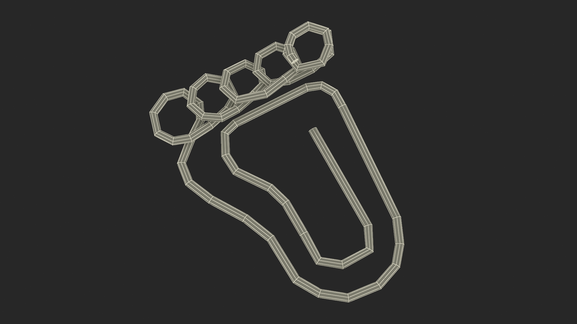 Footprint Shaped Paper Clip 3D