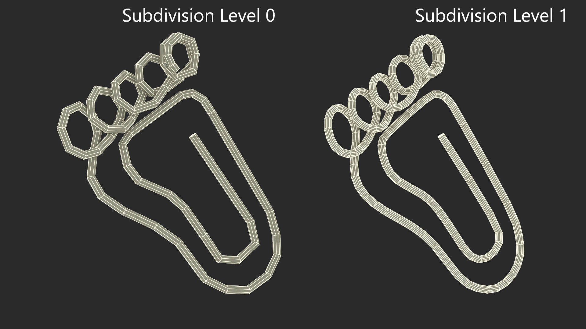 Footprint Shaped Paper Clip 3D