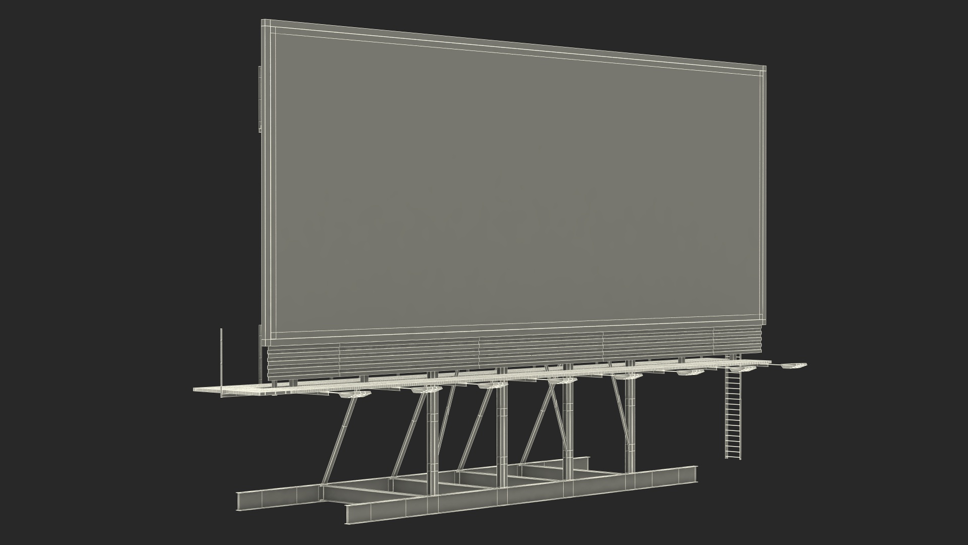 Outdoor Advertising Billboard 3D model