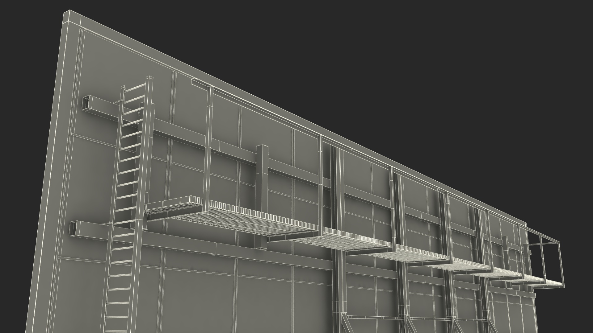 Outdoor Advertising Billboard 3D model