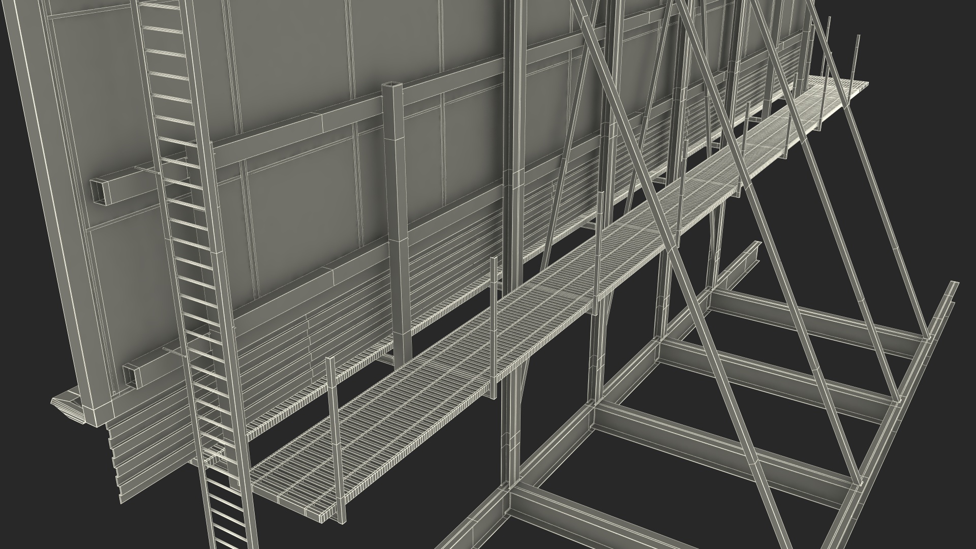 Outdoor Advertising Billboard 3D model