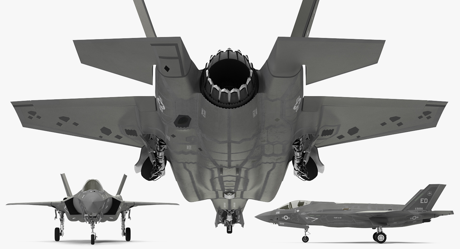 3D model Stealth Multirole Fighter F 35 Lightning II Rigged
