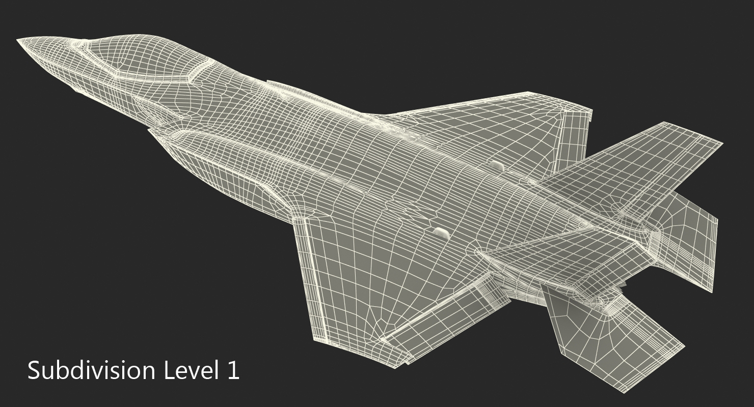 3D model Stealth Multirole Fighter F 35 Lightning II Rigged