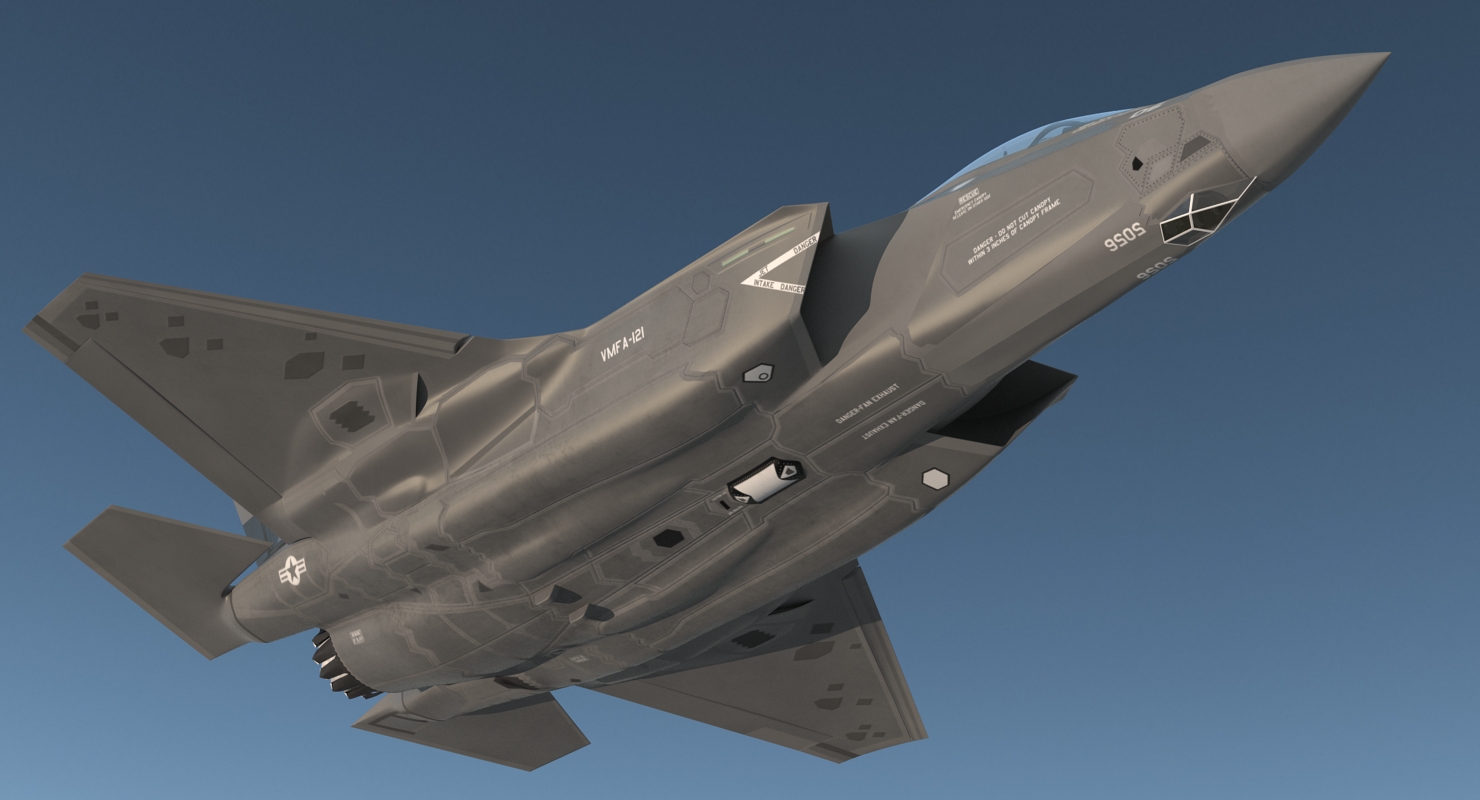 3D model Stealth Multirole Fighter F 35 Lightning II Rigged