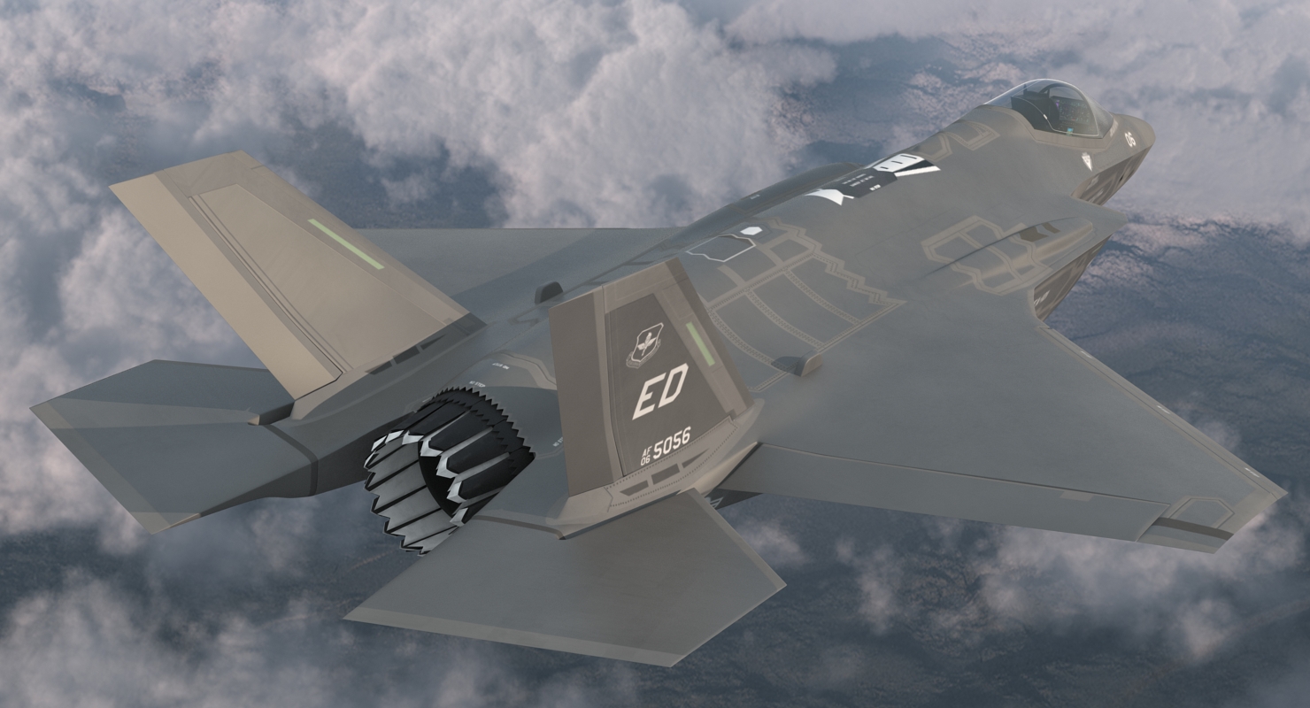 3D model Stealth Multirole Fighter F 35 Lightning II Rigged