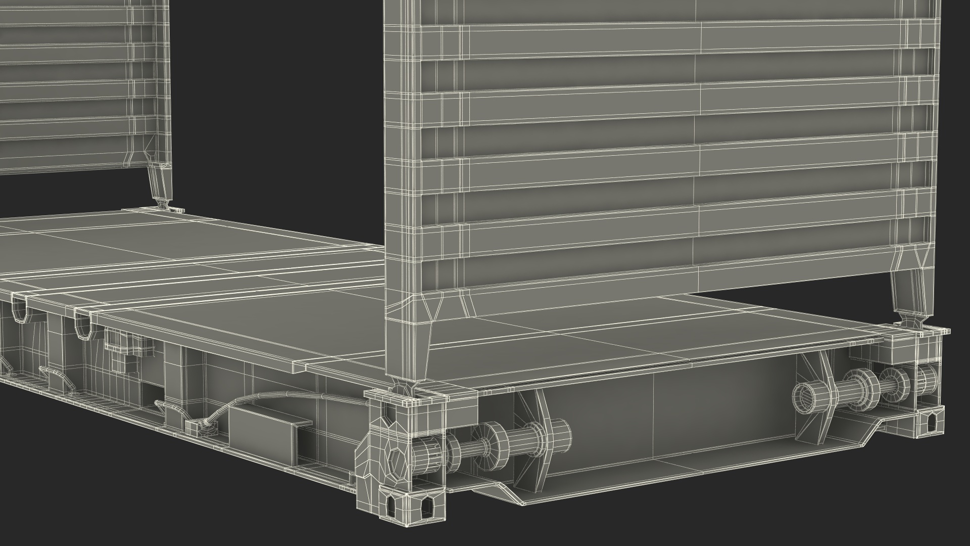 3D model Collapsible Flatrack Container