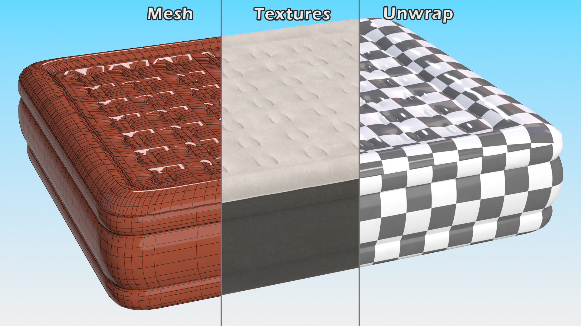 3D Air Mattress Large Size model