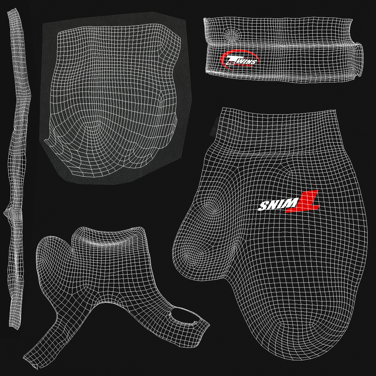 Twins Boxing Gloves 3D model