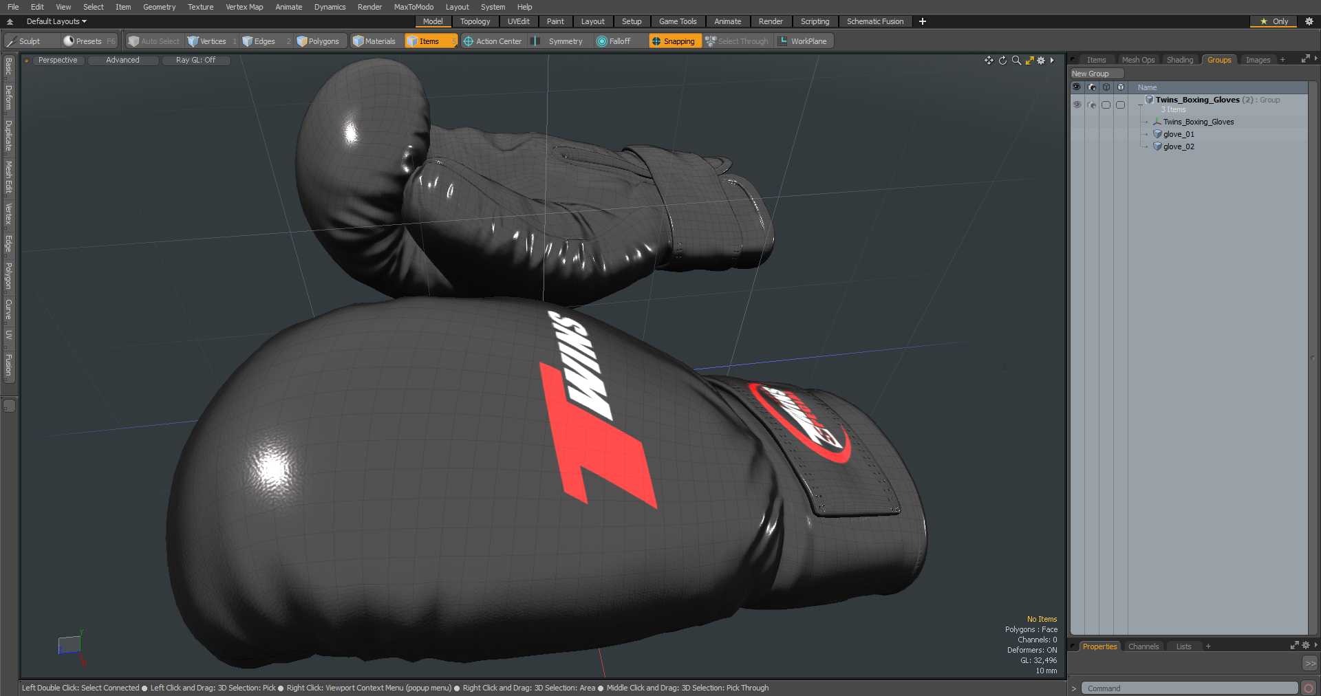 Twins Boxing Gloves 3D model