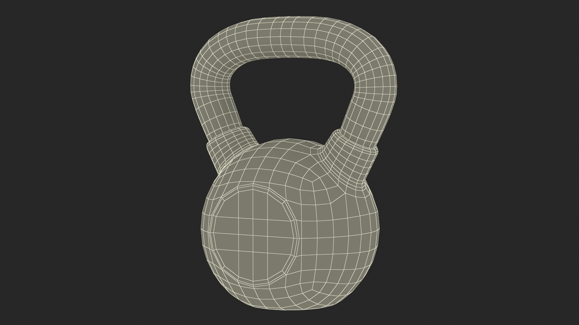 3D Vinyl Coated Iron Kettlebell 24kg model