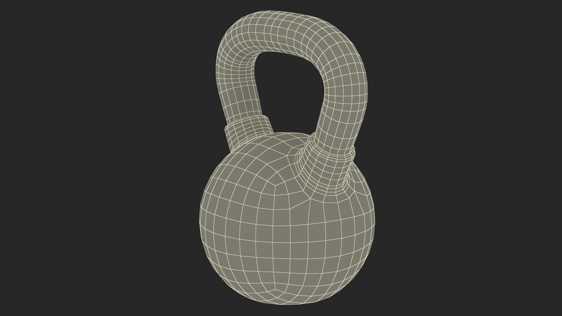 3D Vinyl Coated Iron Kettlebell 24kg model