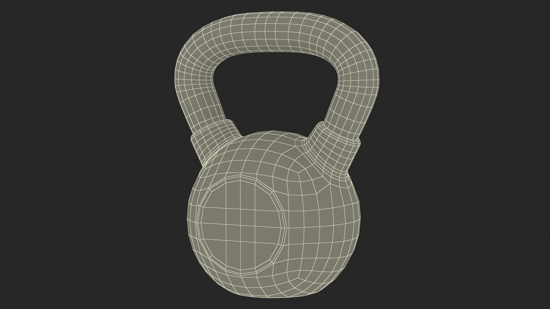 3D Vinyl Coated Iron Kettlebell 24kg model