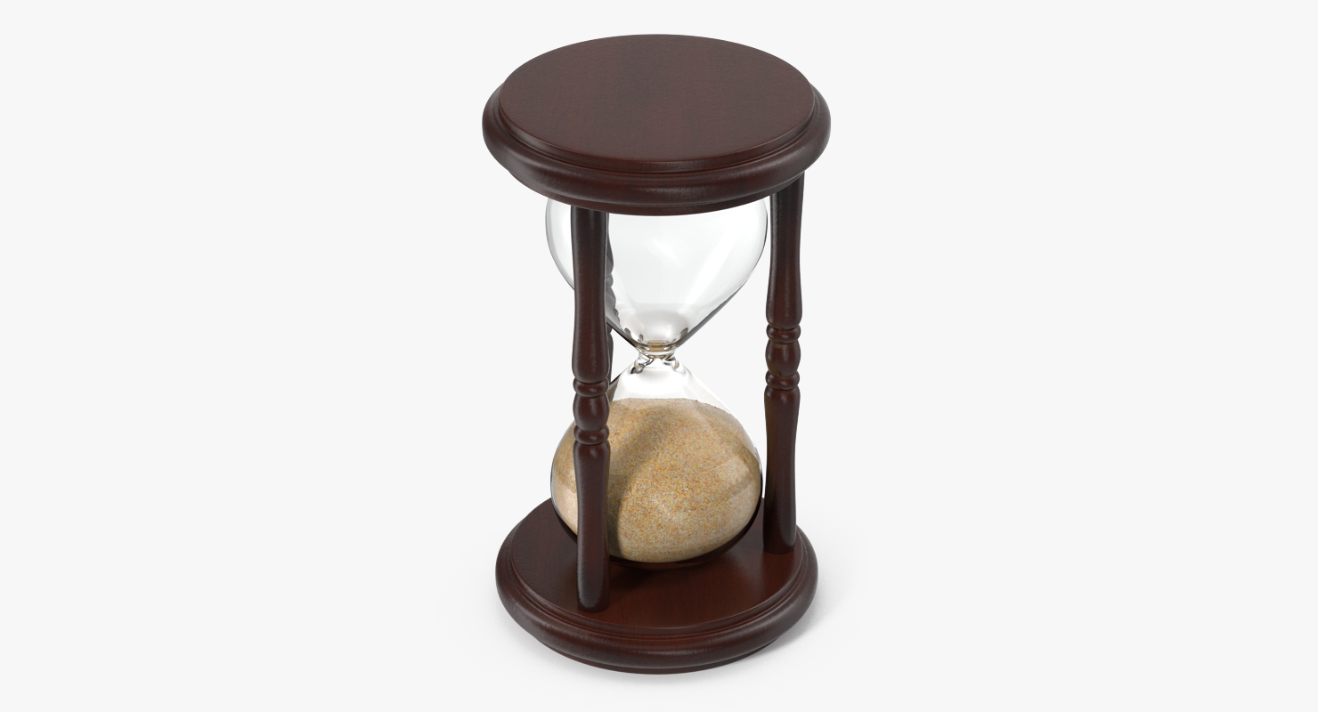 Wooden Hourglass Sand Timer 3D