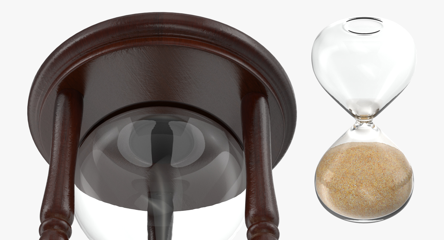 Wooden Hourglass Sand Timer 3D