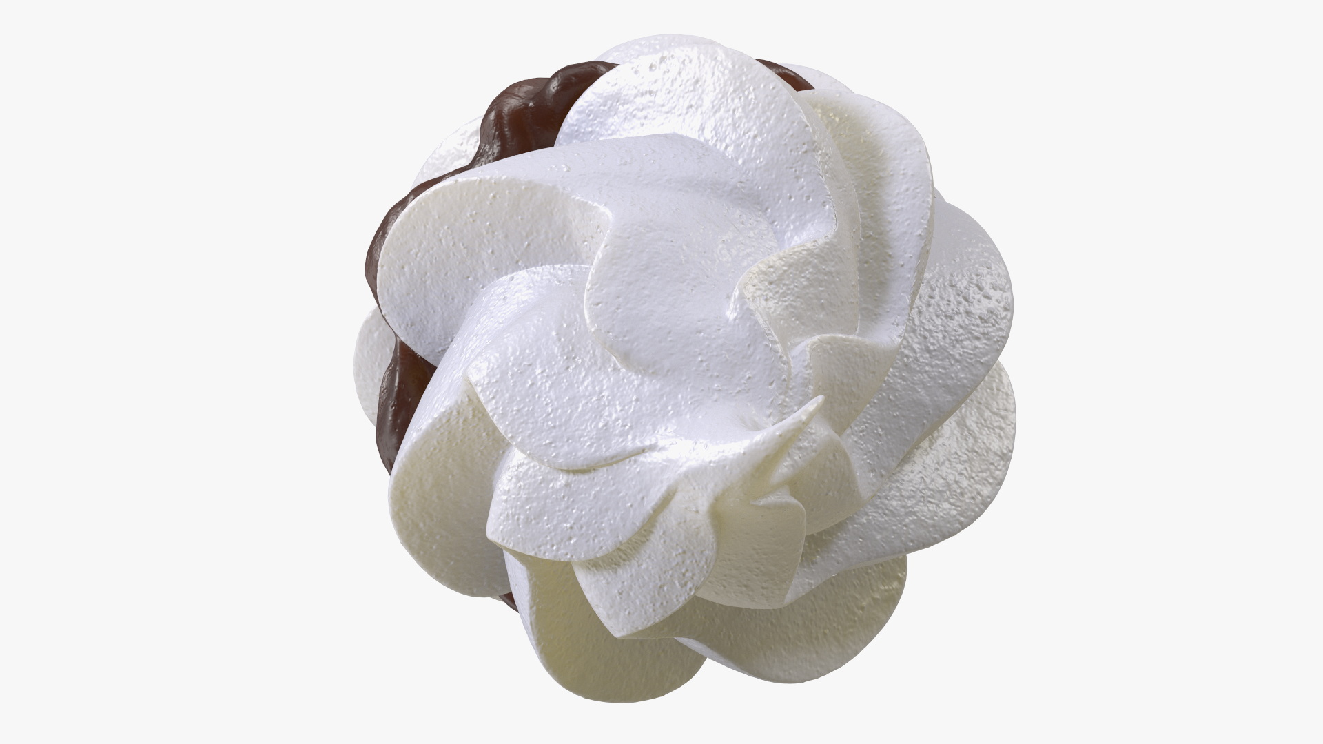 White Meringue Kisses with Chocolate Filling 3D model