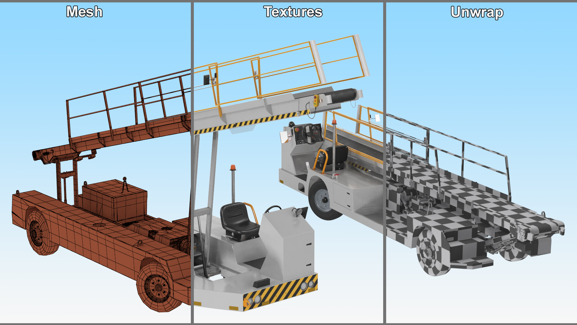 Aircraft Baggage Loading System TLD Rigged 3D