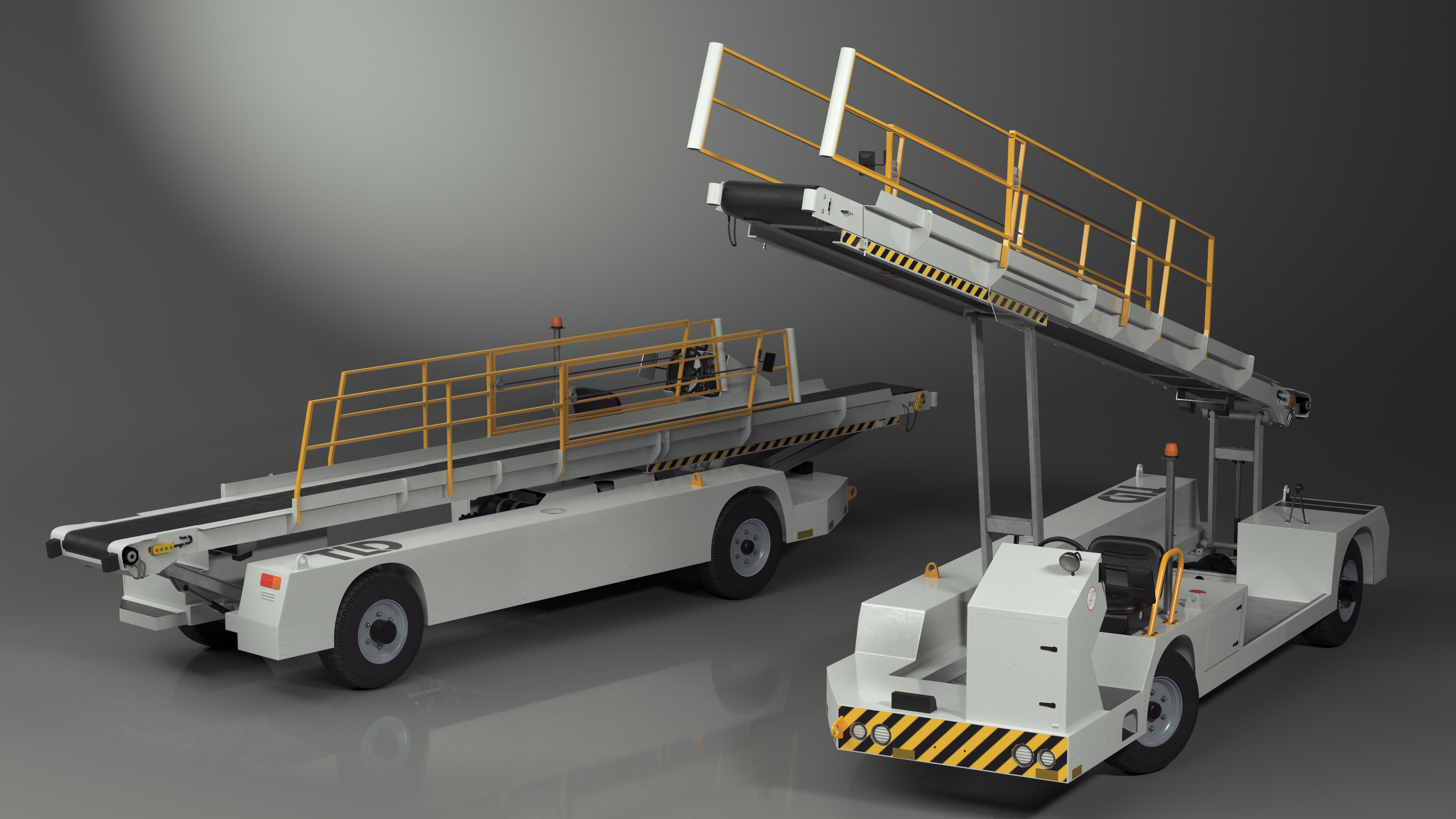 Aircraft Baggage Loading System TLD Rigged 3D