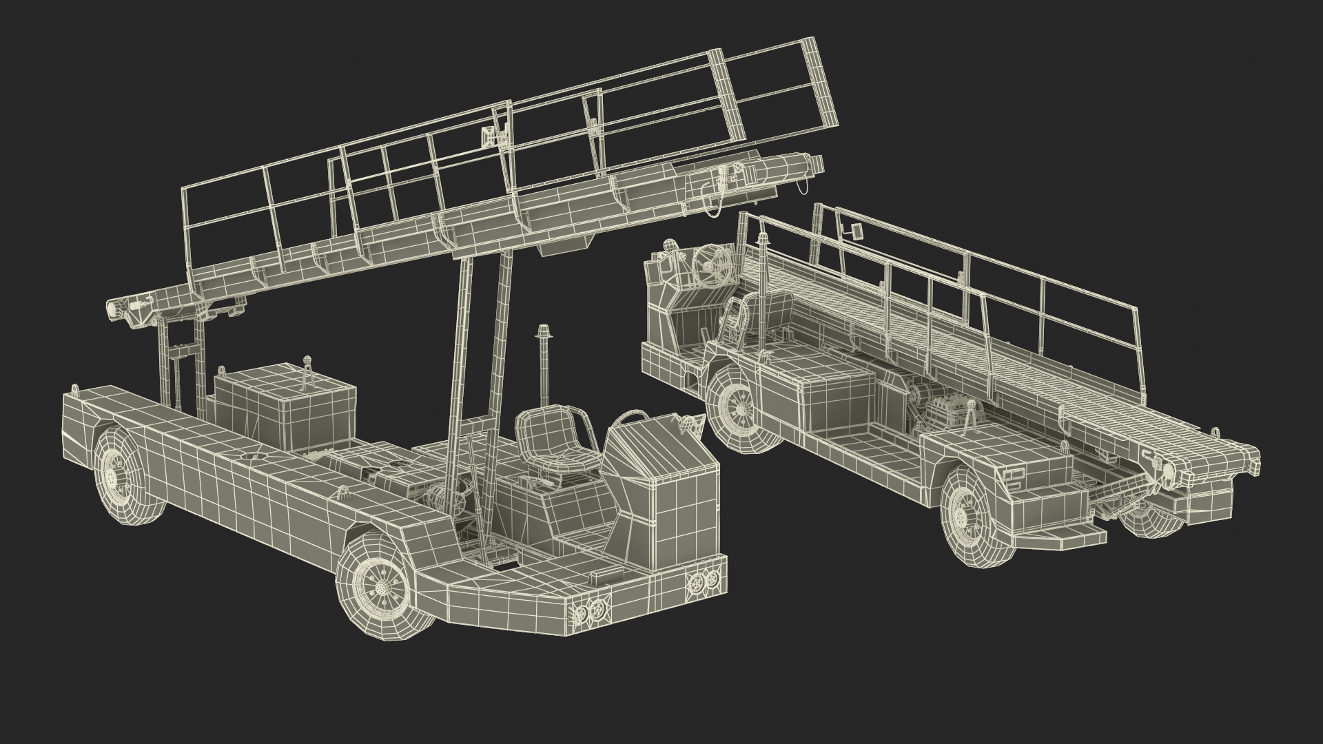 Aircraft Baggage Loading System TLD Rigged 3D