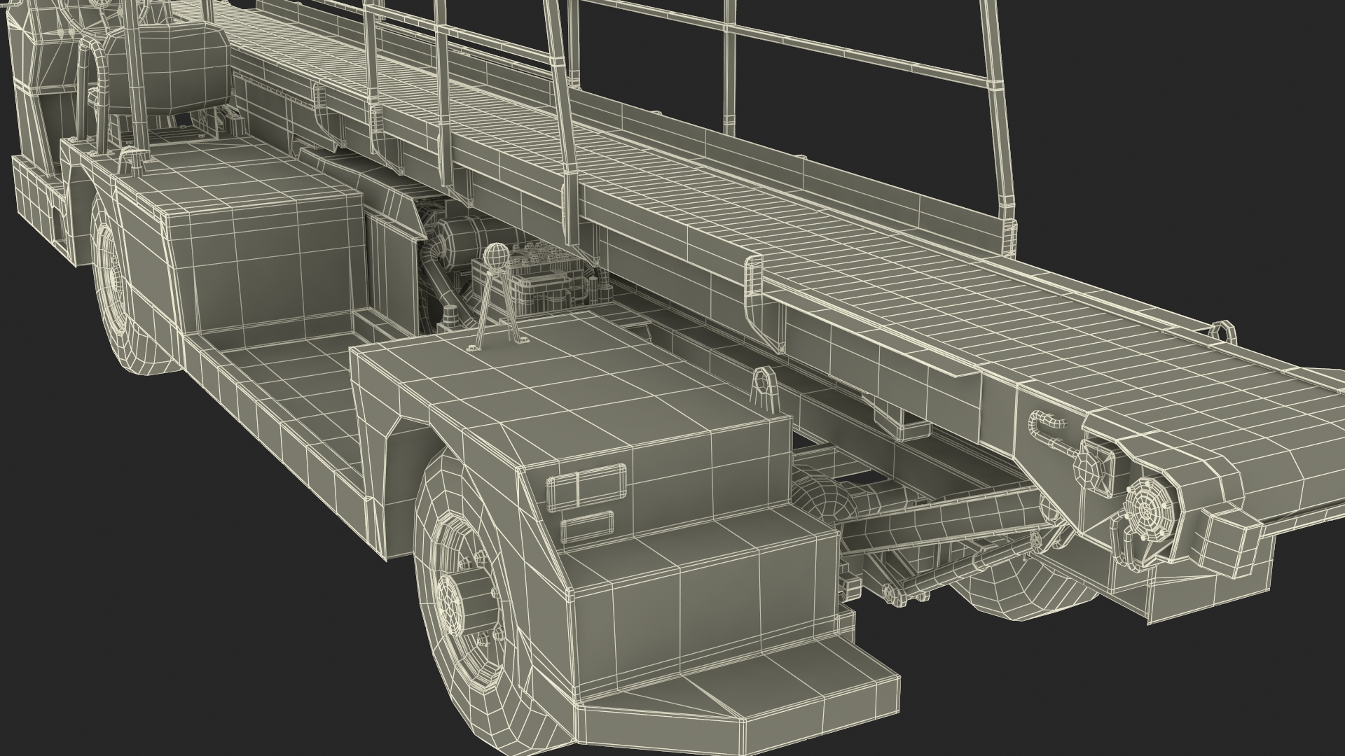 Aircraft Baggage Loading System TLD Rigged 3D