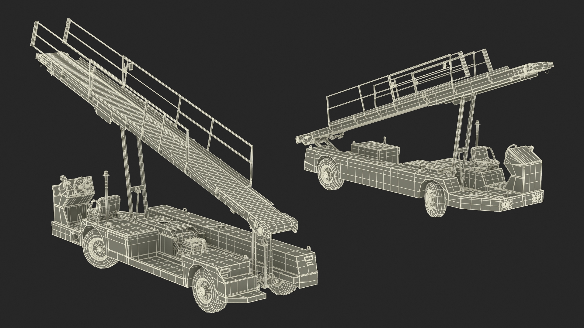 Aircraft Baggage Loading System TLD Rigged 3D