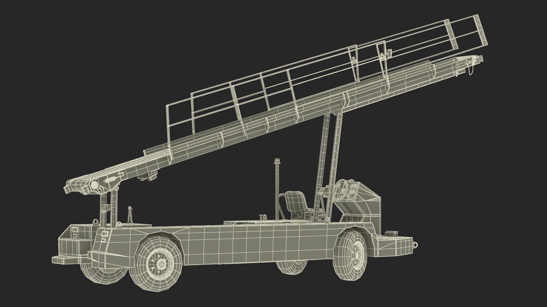Aircraft Baggage Loading System TLD Rigged 3D