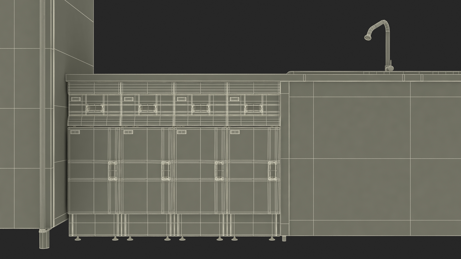 3D Commercial Kitchen Furniture model