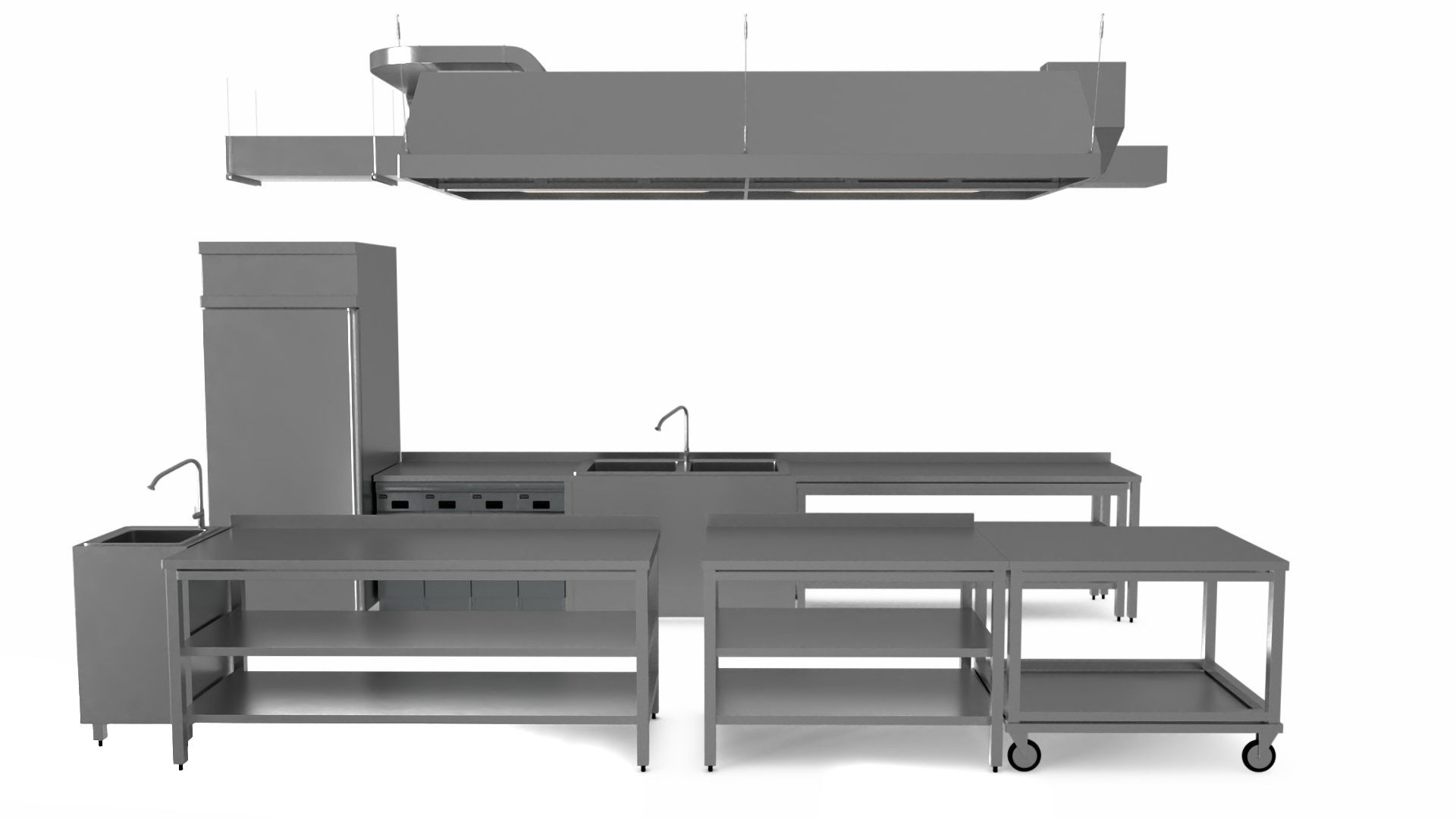 3D Commercial Kitchen Furniture model
