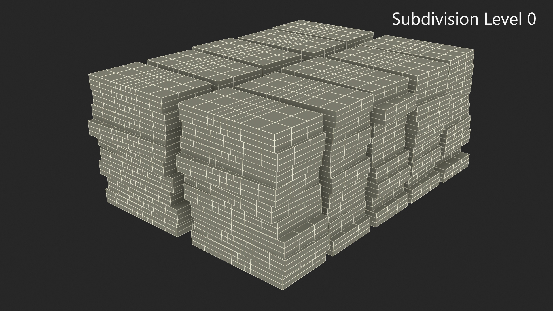 Stacked UK 10 Pounds Currency Bundles 3D