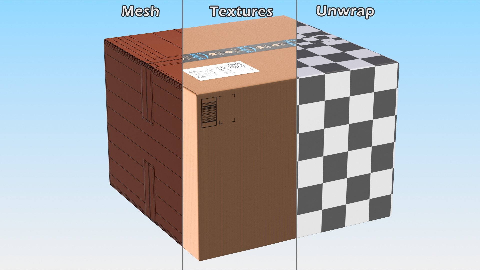 Amazon Parcels Box 51x51x38 3D