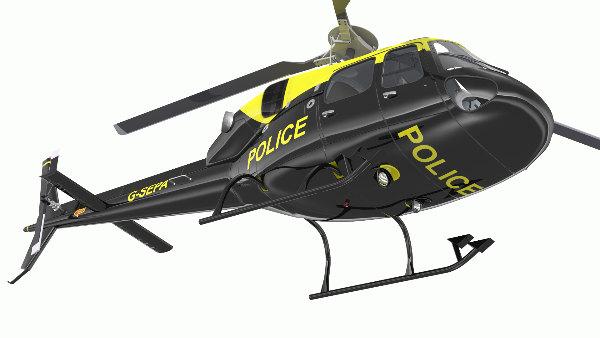 3D model Police Helicopter Eurocopter AS 355