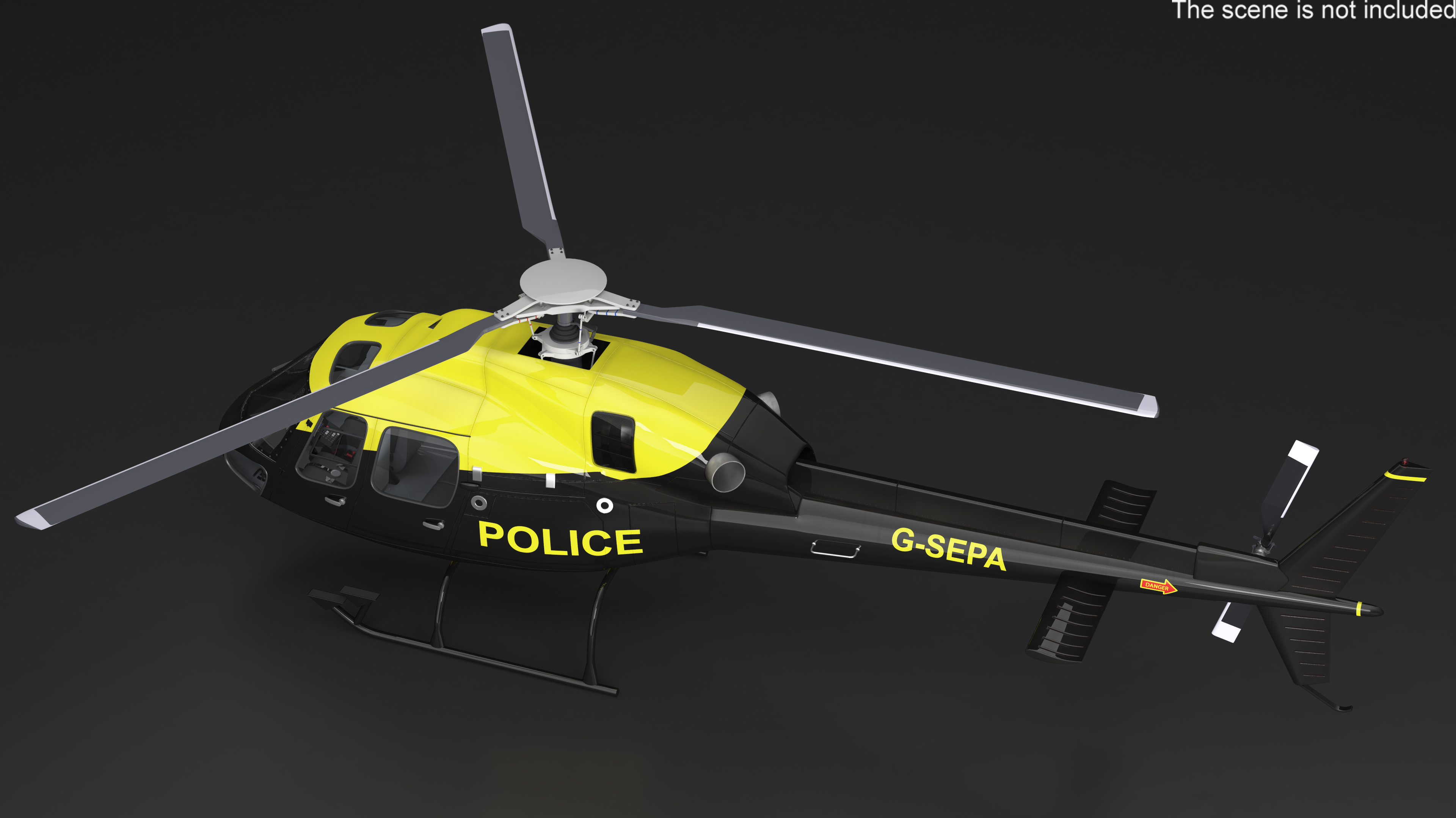 3D model Police Helicopter Eurocopter AS 355