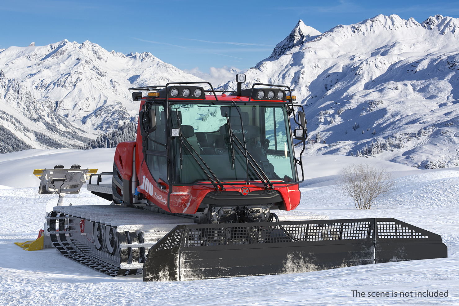 3D model PISTENBULLY 100 Snowcat Rigged