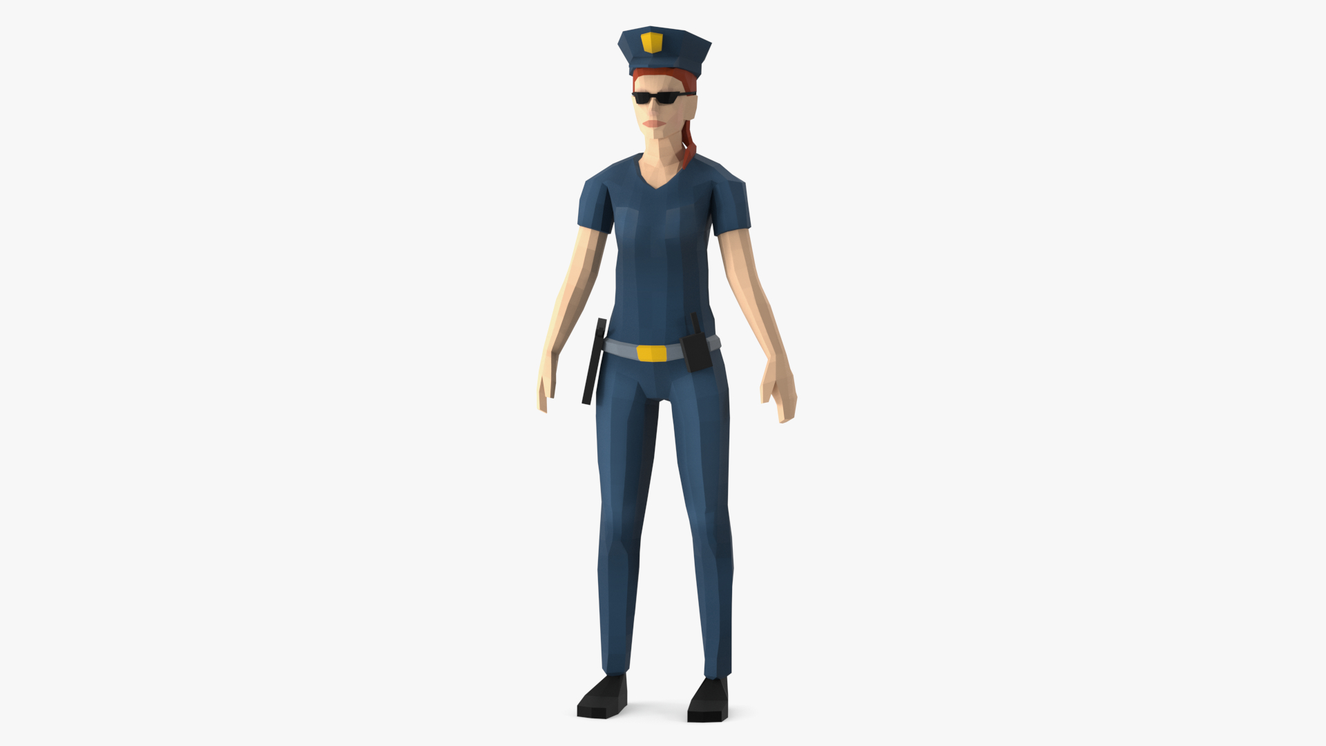 3D model Low Poly Policewoman