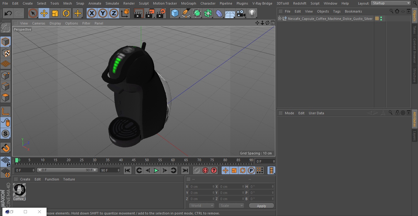 Nescafe Capsule Coffee Machine Dolce Gusto Silver 3D model