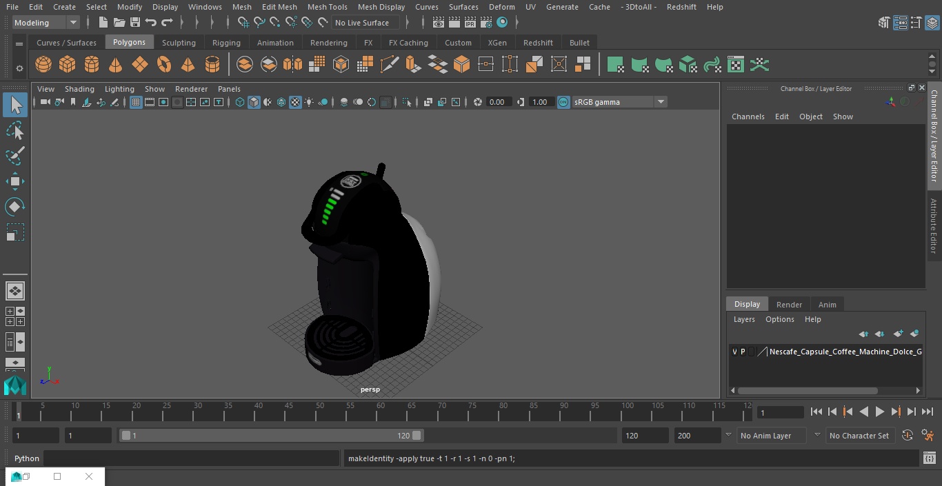 Nescafe Capsule Coffee Machine Dolce Gusto Silver 3D model
