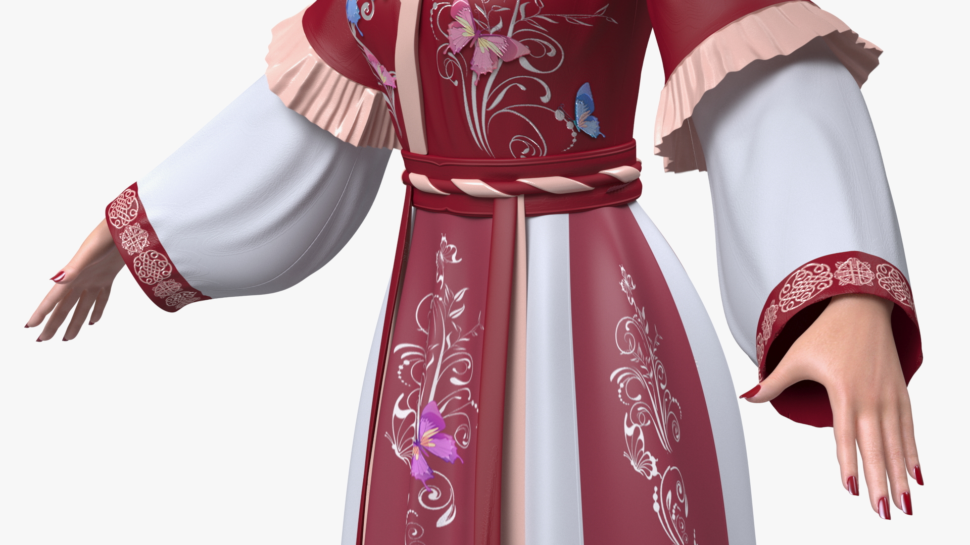 Traditional Chinese Woman Rigged 3D