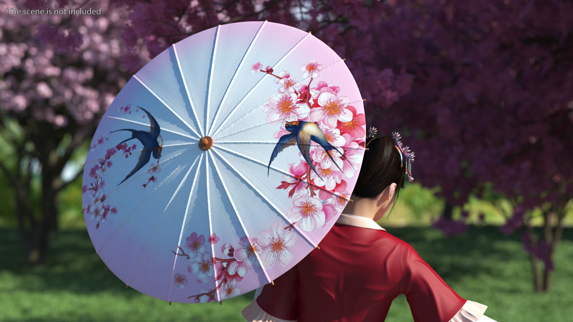 Traditional Chinese Woman Rigged 3D