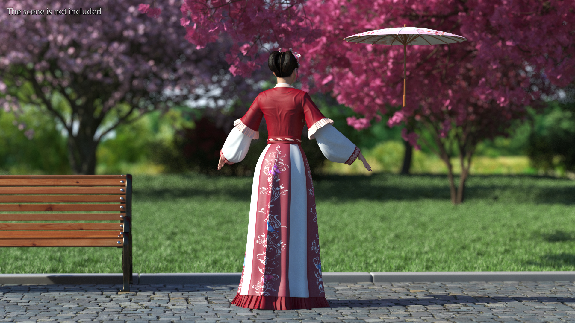 Traditional Chinese Woman Rigged 3D