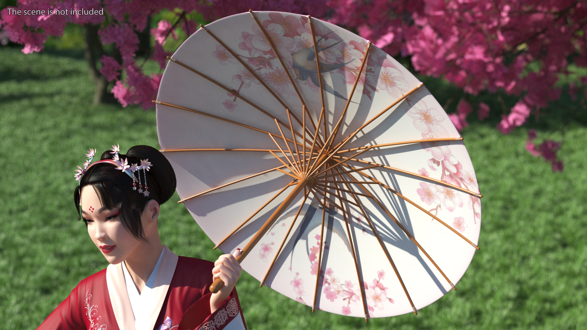 Traditional Chinese Woman Rigged 3D
