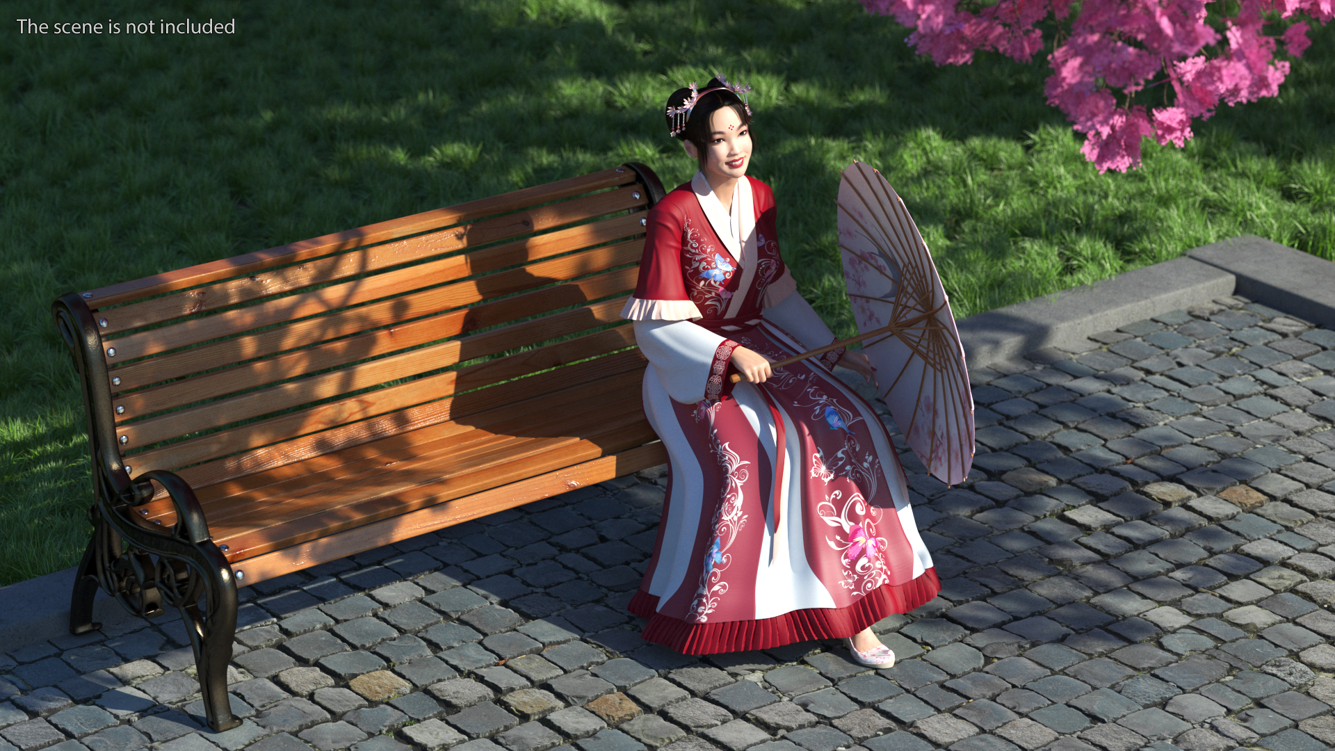 Traditional Chinese Woman Rigged 3D