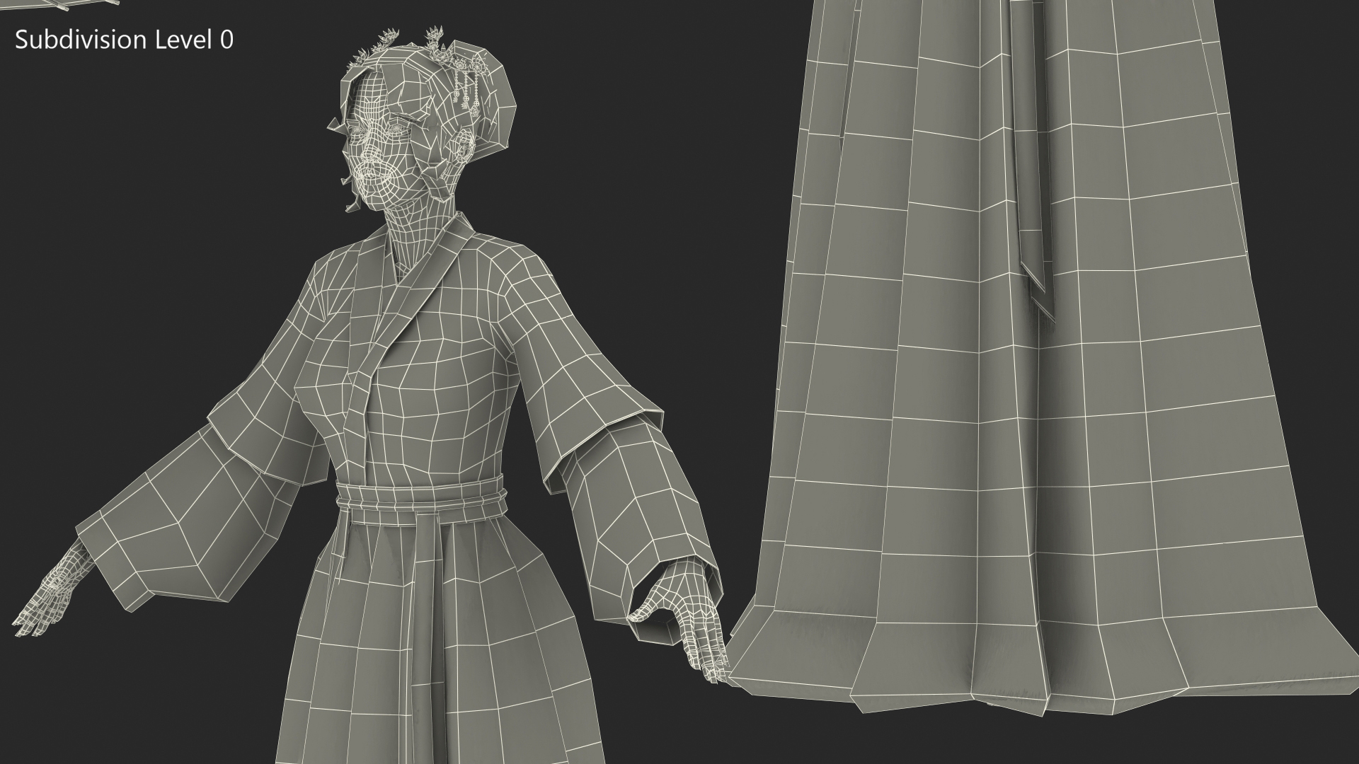 Traditional Chinese Woman Rigged 3D