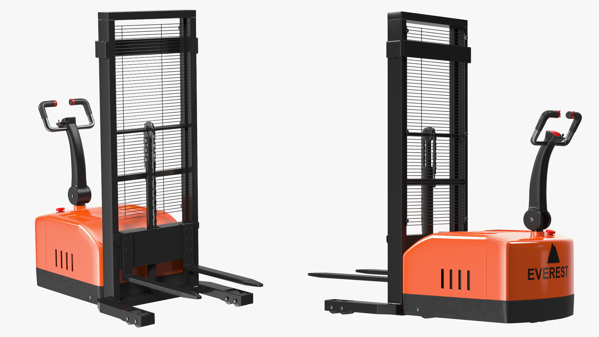 Walkie Pallet Stacker Everest Orange with Boxes 3D