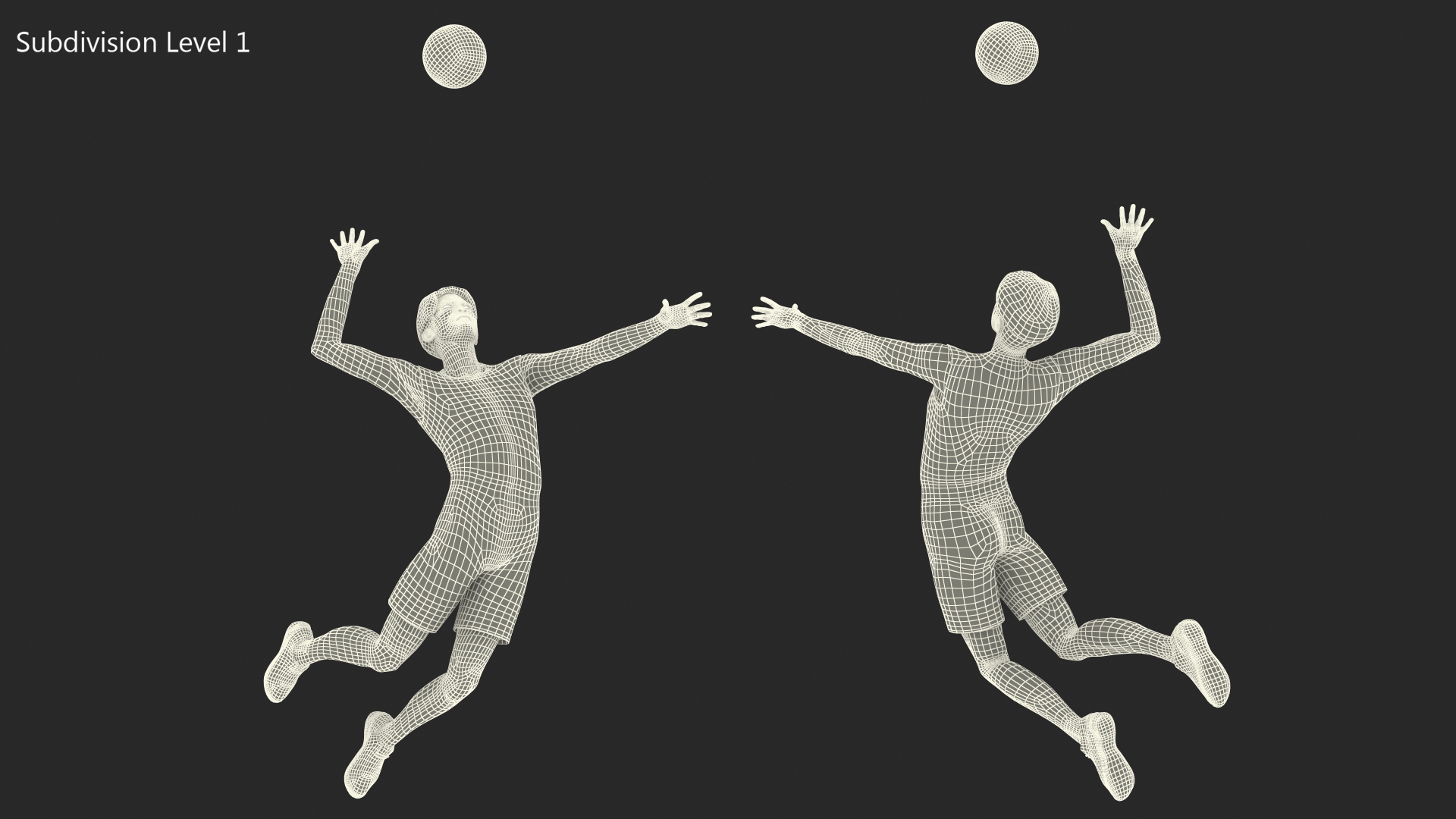 3D model Chinese Volleyball Player With Ball