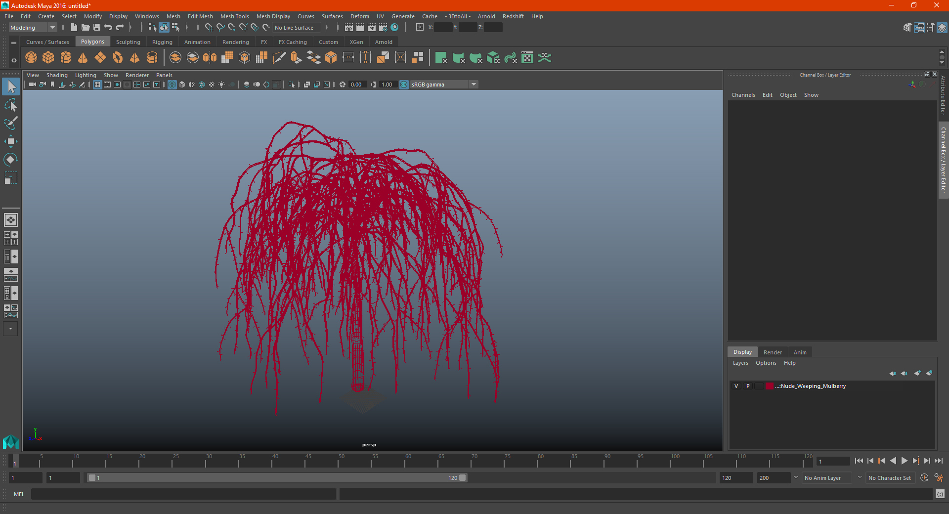 3D Nude Weeping Mulberry